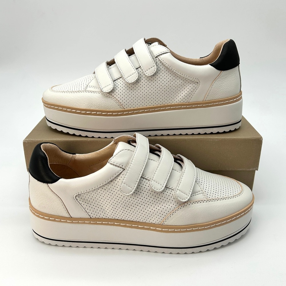 Womens Platform Sneakers Donald Pliner Dreamboat Size 9 Off White Leather NEW